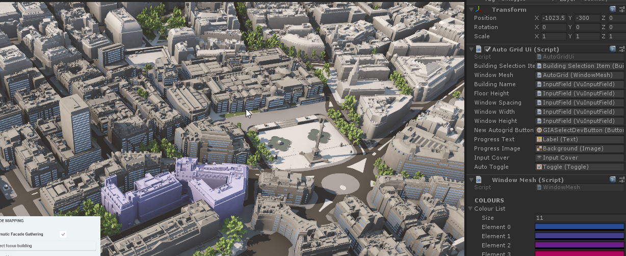 VU.CITY window generation and daylight analysis